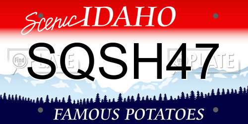 SQSH47 Idaho License Plate