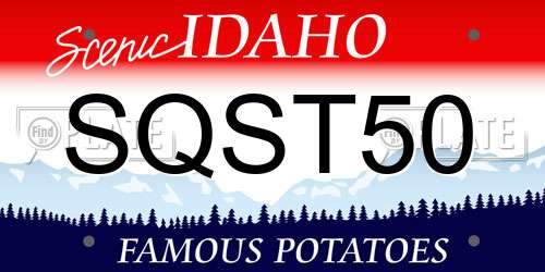 SQST50 Idaho License Plate