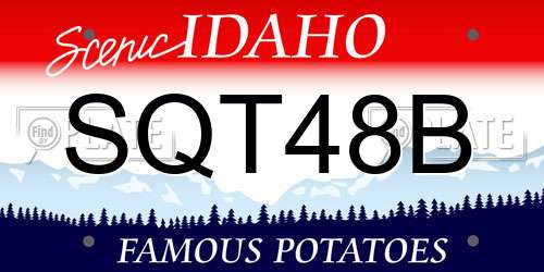 SQT48B Idaho License Plate