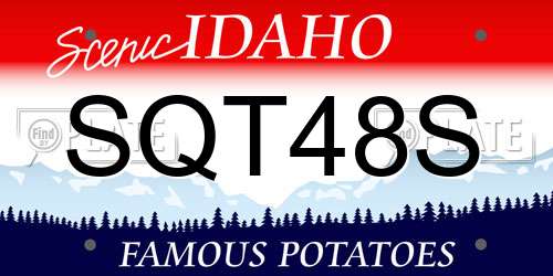 SQT48S Idaho License Plate