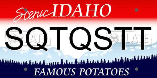 SQTQSTT Idaho License Plate