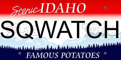 SQWATCH Idaho License Plate