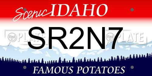 SR2N7 Idaho License Plate