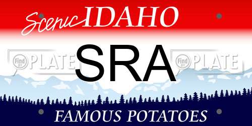 SRA Idaho License Plate
