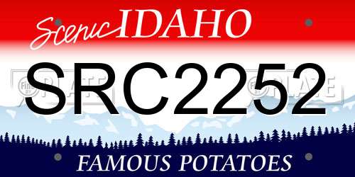 SRC2252 Idaho License Plate