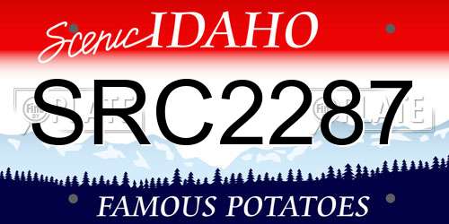 SRC2287 Idaho License Plate
