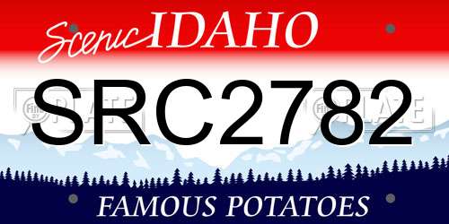 SRC2782 Idaho License Plate