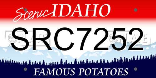 SRC7252 Idaho License Plate
