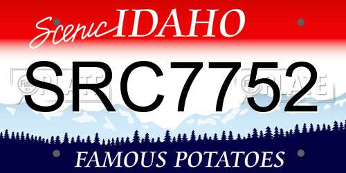 SRC7752 Idaho License Plate
