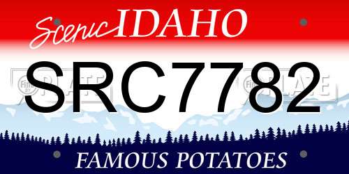 SRC7782 Idaho License Plate