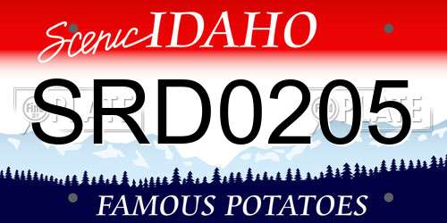 SRD0205 Idaho License Plate