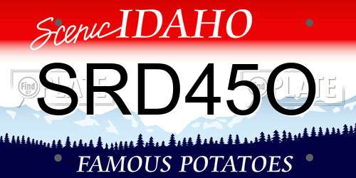 SRD45O Idaho License Plate