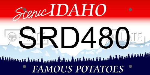 SRD480 Idaho License Plate