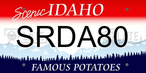 SRDA80 Idaho License Plate