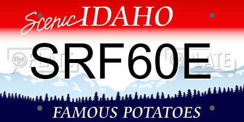 SRF60E Idaho License Plate