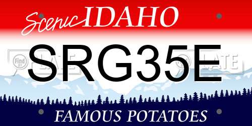 SRG35E Idaho License Plate