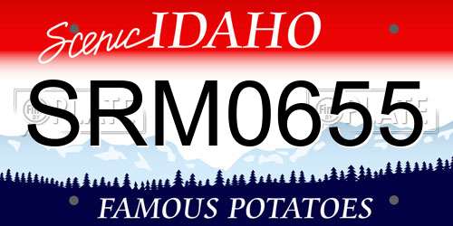 SRM0655 Idaho License Plate