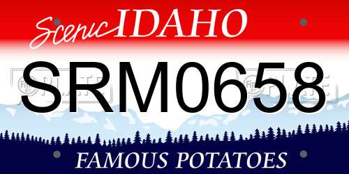SRM0658 Idaho License Plate