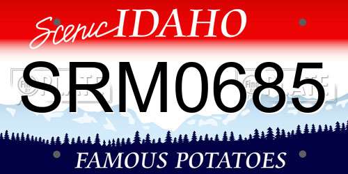 SRM0685 Idaho License Plate