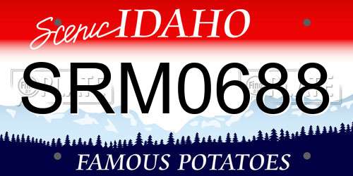 SRM0688 Idaho License Plate