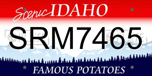 SRM7465 Idaho License Plate