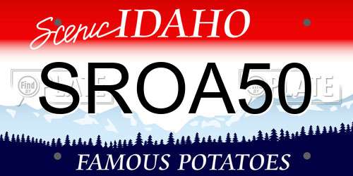 SROA50 Idaho License Plate