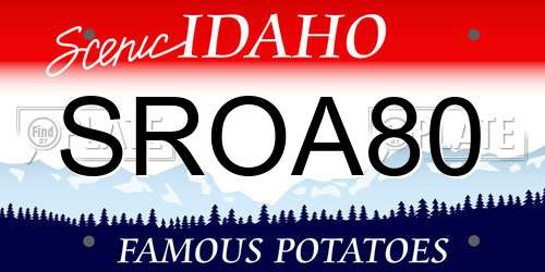 SROA80 Idaho License Plate