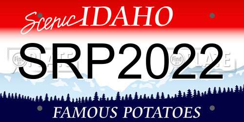 SRP2022 Idaho License Plate