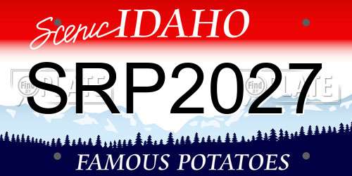 SRP2027 Idaho License Plate