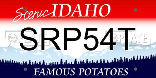 SRP54T Idaho License Plate