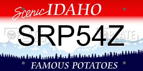 SRP54Z Idaho License Plate