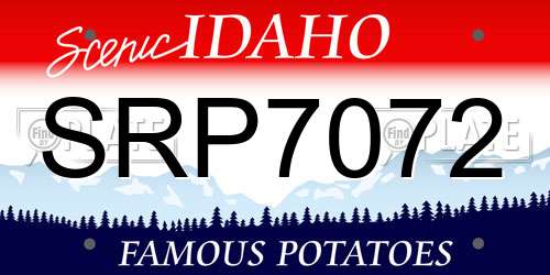 SRP7072 Idaho License Plate