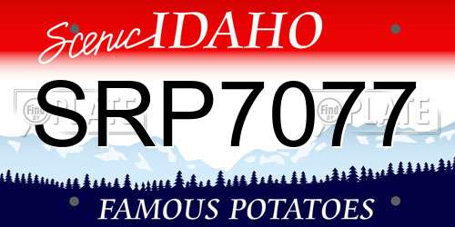 SRP7077 Idaho License Plate