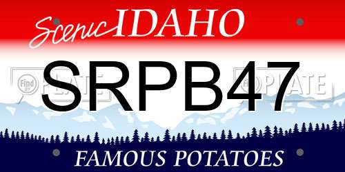 SRPB47 Idaho License Plate