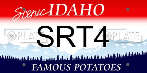 SRT4 Idaho License Plate