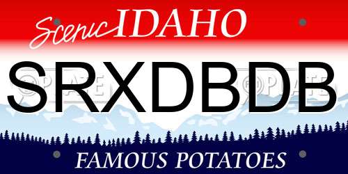 SRXDBDB Idaho License Plate