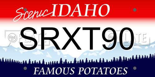 SRXT90 Idaho License Plate