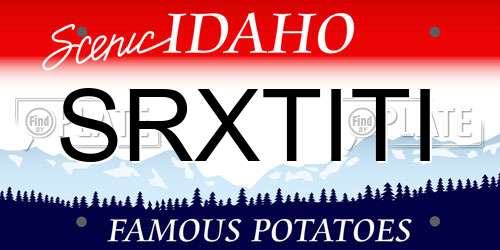 SRXTITI Idaho License Plate