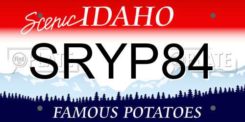 SRYP84 Idaho License Plate