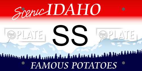SS Idaho License Plate