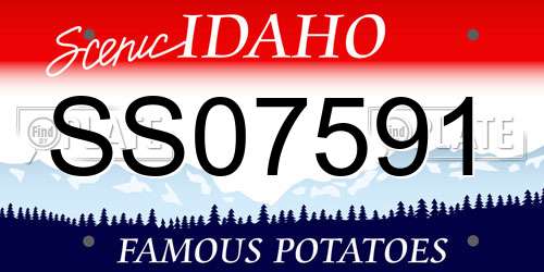 SS07591 Idaho License Plate