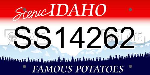 SS14262 Idaho License Plate