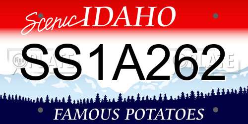 SS1A262 Idaho License Plate