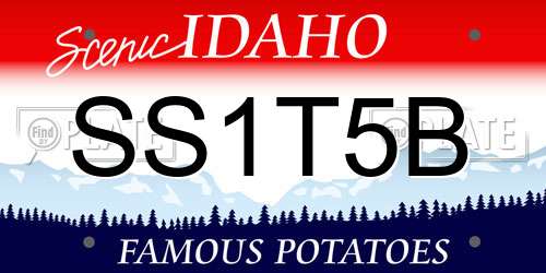SS1T5B Idaho License Plate