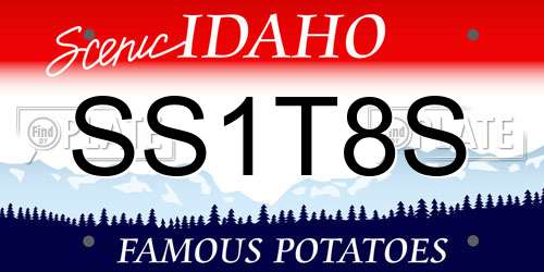 SS1T8S Idaho License Plate