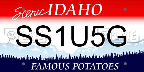 SS1U5G Idaho License Plate