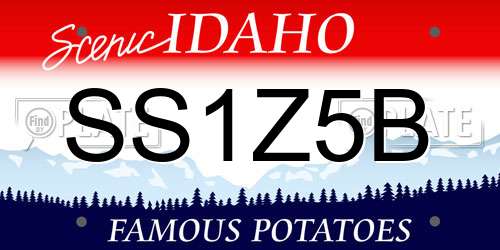 SS1Z5B Idaho License Plate