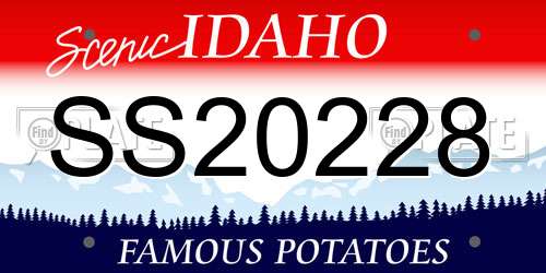 SS20228 Idaho License Plate