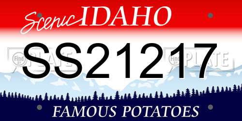 SS21217 Idaho License Plate