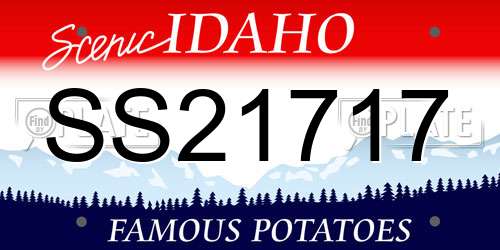 SS21717 Idaho License Plate